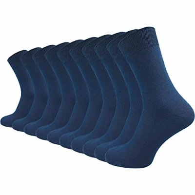 Afbeelding van GAWILO sokken van 100% katoen (10 paar) Zonder drukkende naden, met comfortabele rand die de aderen beschermt Katoenen voor dames en heren, Blauw