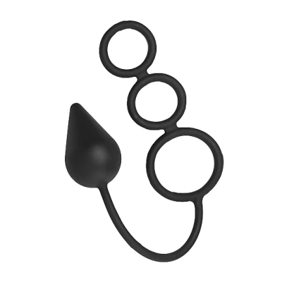 Afbeelding van Triple Threat Siliconen Cockring Met Buttplug
