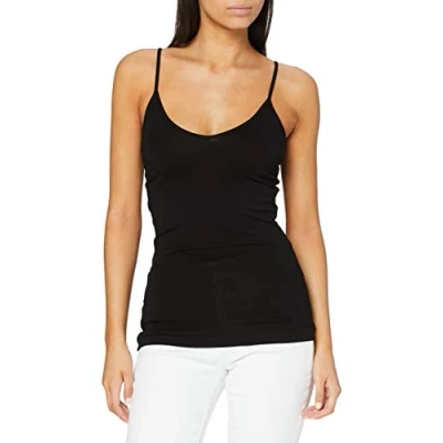 Image de VERO MODA Vmmaxi My Soft V Singlet Noos Top pour femme, Noir (Black), XS