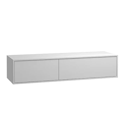 Afbeelding van Vente unique Hangend wastafelmeubel Wit 150 cm ISAURE L x H 32 D 47