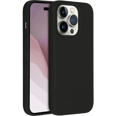 Afbeelding van Accezz Hoesje Geschikt voor iPhone 14 Pro Siliconen Liquid Silicone Backcover MagSafe Zwart