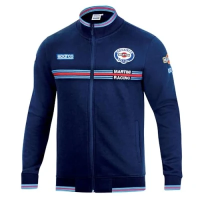 Afbeelding van Sparco Martini Racing Sweater met Rits XXL Marineblauw Iconisch Sweatshirt Volledige