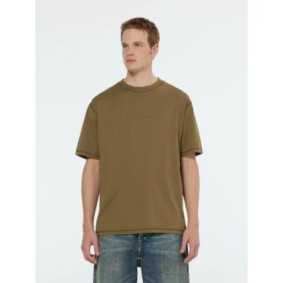 Afbeelding van Scotch &amp; Soda Seasonal CORE Front Chest LOGO Tshirt basic, Heren, Maat: Large, Golden brown