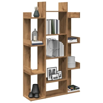 Afbeelding van vidaXL Boekenkast 86x25,5x140 cm bewerkt hout artisanaal eikenkleur