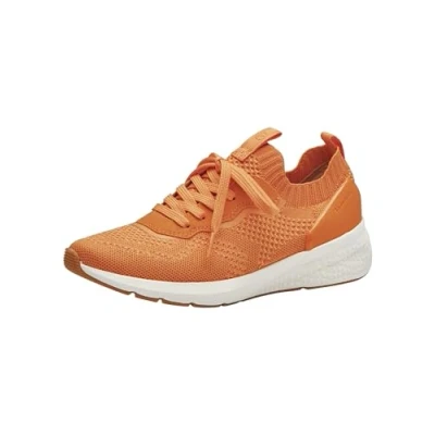 Afbeelding van Tamaris Sneakers laag, Dames, Maat: 36, Orange Imitatieleer/ textiel
