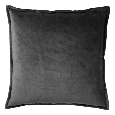 Afbeelding van Dutch Decor CAITH Sierkussen 50x50 cm 100% katoen velvet lekker zacht Charcoal Gray antraciet