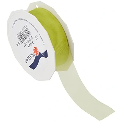 Afbeelding van C.E. Pattberg Organza lint, transparant, 25 m x 2,5 cm, limoengroen
