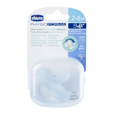 Afbeelding van Chicco, 1 sticker 2 tot 6 maanden, van PHYSIOFORMA® Soft siliconen, in steriliseerbare blister, Machile, extra zacht