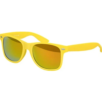 Afbeelding van Nerd zonnebril UV400 CAT 3 CE rubber retro stijl uniseks vintage bril met veerscharnier voor vrouwen mannen (verschillend)
