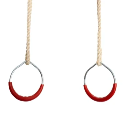 Afbeelding van emwe 2593 gymnastiekringen voor kinderen, touwlengte ca. 130 cm, verstelbaar, belastbaar tot 50 kg