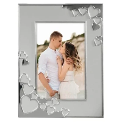 Afbeelding van Hama Fotolijst 10 x 15 cm, staand formaat, om op te hangen, neer zetten, opknoping, standaard, beeldformaat zilver