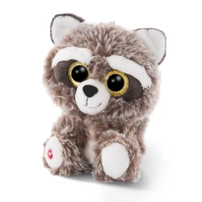 Afbeelding van NICI Knuffel Wasbeer Clooney pluche grijs 15 cm knuffeldier