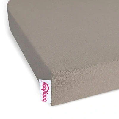 Afbeelding van babybay Deluxe jersey hoeslaken geschikt voor het model Original, nougat, 81 x 43 cm (1 stuk)