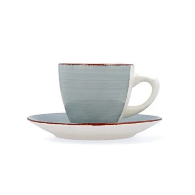 Afbeelding van Quid Vita Morning Set van 2 kopjes met schotel, 22 cl, blauw