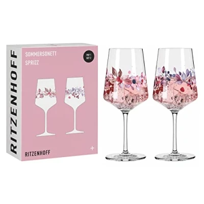 Afbeelding van RITZENHOFF 6011002 Sprizz aperitiefglazen, 500 ml, serie Summer Sonett, fruit en takken, meerkleurig, Made in Germany