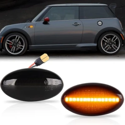 Afbeelding van OZ LAMPE 2 stuks led zijknipperlichten voor Mini Cooper R50 R52 R53 2001 2006 (rookglazen)