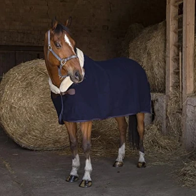 Afbeelding van EQUITHÈME Wollen Deken Teddy Navy 150/198