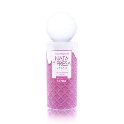 Afbeelding van PARFUMS SAPHIR Fruit Attraction Crème et Strawberry Eau de Toilette voor dames, 100 ml