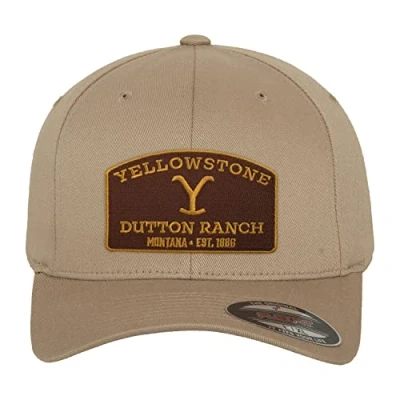 Afbeelding van Yellowstone Officieel gelicentieerd Flexfit Cap, Khaki (stad), Eén maat