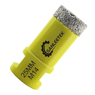 Afbeelding van Diamantboor, tegels, 25 mm, SANLEETEK vacuüm gesoldeerd, gatenzaag, diamant, voor keramiek, porselein, marmer, graniet, droog boren M14 schroefdraad