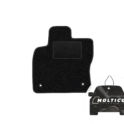 Afbeelding van moto MOLTICO 1 stuk zwart fluwelen bestuurdersmat geschikt voor Skoda Kodiaq Seat Tarraco vanaf 2017
