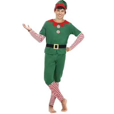 Afbeelding van FUNIDELIA Elven kostuum voor mannen Kerst Elf Maat: XL Groen