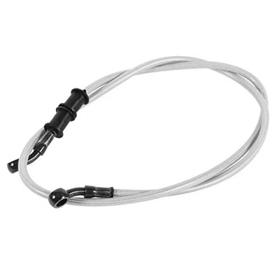 Afbeelding van Remolieslang voor motorfiets, 50 cm 120 cm, gevlochten remslang, van staal, koppeling, olieslang, slang, motorrem (500 mm, zilver)