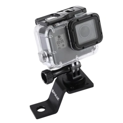 Afbeelding van Puluz accessoires Metalen fiets houder voor GoPro Hero 5, 4, Sessie, zwart/zilver