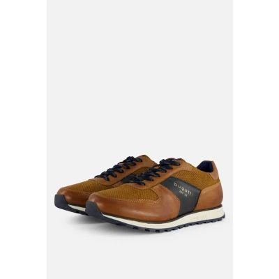 Afbeelding van bugatti Cirino Sneakers laag, Heren, Maat: 41, Cognac Leer