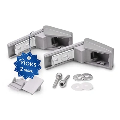 Afbeelding van VIOKS 2 x keukenkast Scharnier vervanging voor Liebherr 9590178 reparatieset favoriete deurgreep