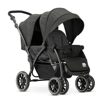 Afbeelding van Deryan Luxe Elena Dubbele buggy duo tandem Compact en lichtgewicht