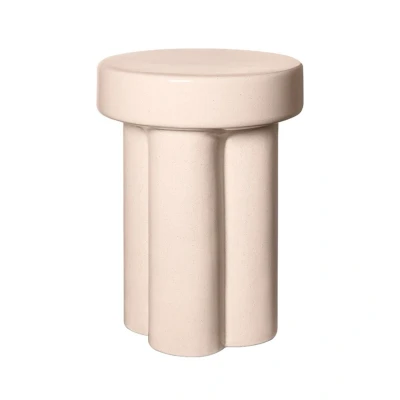 Afbeelding van Blomus Toru bijzettafel / kruk H44cm D33cm lily white