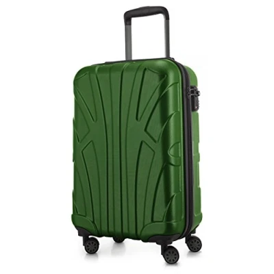 Afbeelding van Suitline Harde koffer met uitbreidbare hardshell hoes, TSA, (S, M &amp; L), zwart, Groen, 55 cm
