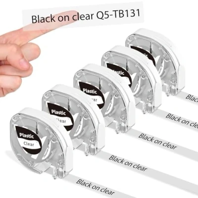 Afbeelding van Phomemo P12&amp;P12 Pro Labelprinter, zelfklevend, 12 mm x 4 m, voor P12 &amp; Pro, zwart, 5 stuks