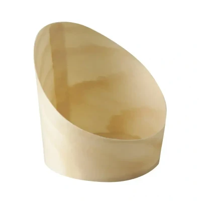 Afbeelding van Duurzame Amuse schaaltjes Snackbakje Hout &quot;Pure&quot;Ø 65 x 72mm