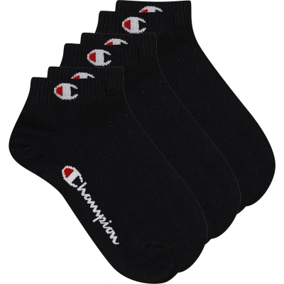 Afbeelding van Champion Core 3pp Quarter uniseks kousen en sokken, 3 stuks, zwart.