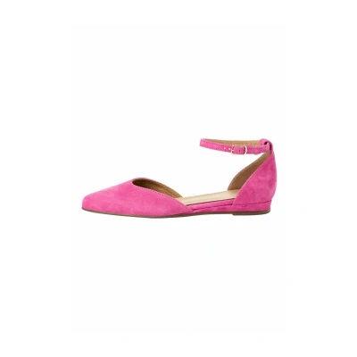 Afbeelding van Tamaris Ballerina ́s met bandjes, Dames, Maat: 39, Pink Veloursleer