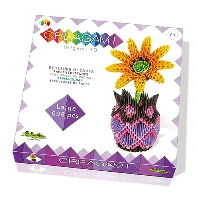 Afbeelding van Creagami Origami 3D vaas met bloemen 698 delen