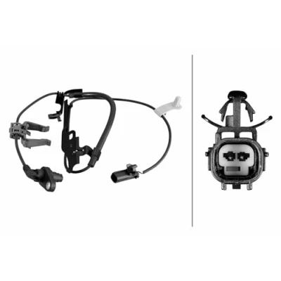 Afbeelding van HELLA 6PU 358 219 121 ABS Sensor Met verbindingsstuk Geluidsensor 2 1075