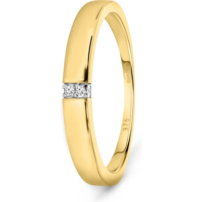 Afbeelding van Miore Ring met Diamanten Dames 9 Karaat Kleur Geelgoud Trouwring Handgemaakte Hoogwaardige Sieraden