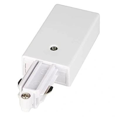 Image de Alimentation pour rail 1 allumage 230v, blanc, terre gauche