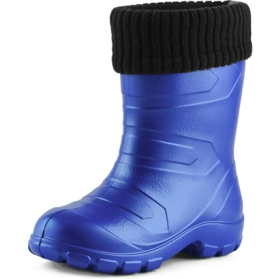 Afbeelding van Ladeheid Kinder Regenlaarzen Rubber met Binnenschoen EVA Wasbare LA LMG 845 AspenKids Korenbloem2727c/Zwart 30