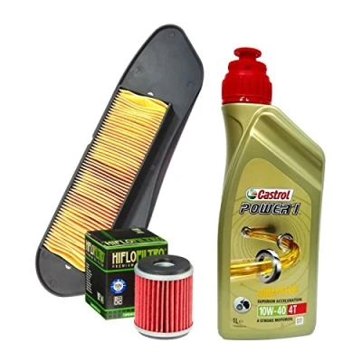 Afbeelding van Revisiekit met Castrol 10W40 olie, oliefilter en luchtfilter, geschikt voor Yamaha VP X City/YP Max R 125