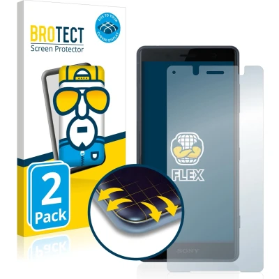 Afbeelding van BROTECT Screenprotector voor Sony Xperia XZ2 Compact Folie Beschermfolie transparant volledig dekking (2 Stuks)