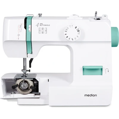 Afbeelding van Medion Naaimachine SM70 (MD 11179) 12 verschillende borduurmotieven 4 staps knoopsgat verstelbare steeklengte 70 watt motorvermogen