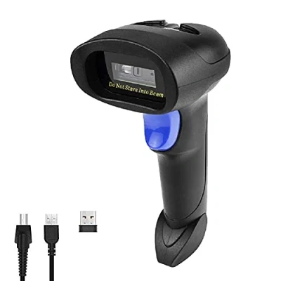 Afbeelding van NetumScan CCD draadloze barcodescanner, USB automatische barcodescanner compatibel met PC en MAC, NSL6 laptops