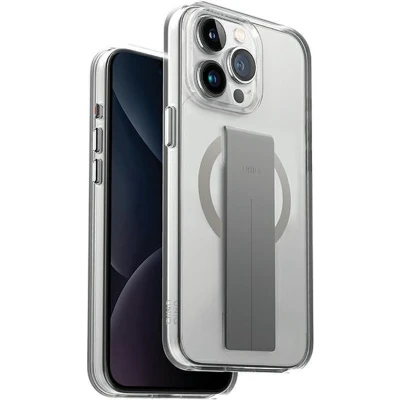 Afbeelding van UNIQ Heldro Mag Strap Back Cover met MagSafe voor Apple iPhone 15 Pro Transparant