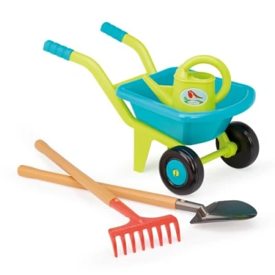 Afbeelding van Ecoiffier Kruiwagen met Tuingereedschap, 4dlg.