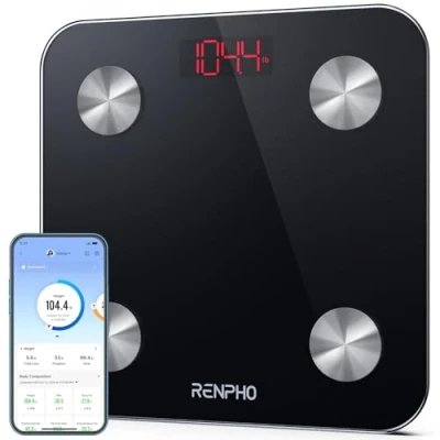 Image de RENPHO Balance Pese Personne Numérique, Personnes Fiable et Préci, Connectée Bluetooth avec 13 Données Corporelles pour Le Fitness, 180kg