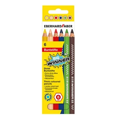 Image de Eberhard Faber Hexagonal Buntstifte Big Winner, 6Er Etui